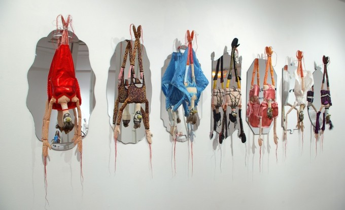figurative textile sculpture pheasants Jody MacDonald