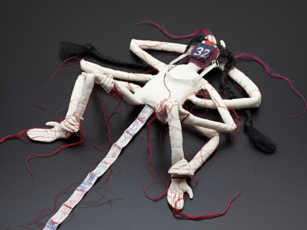 figurative textile sculpture purse Jody MacDonald