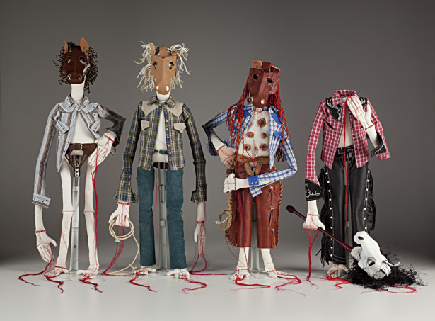 figurative textile sculpture horsemen Jody MacDonald